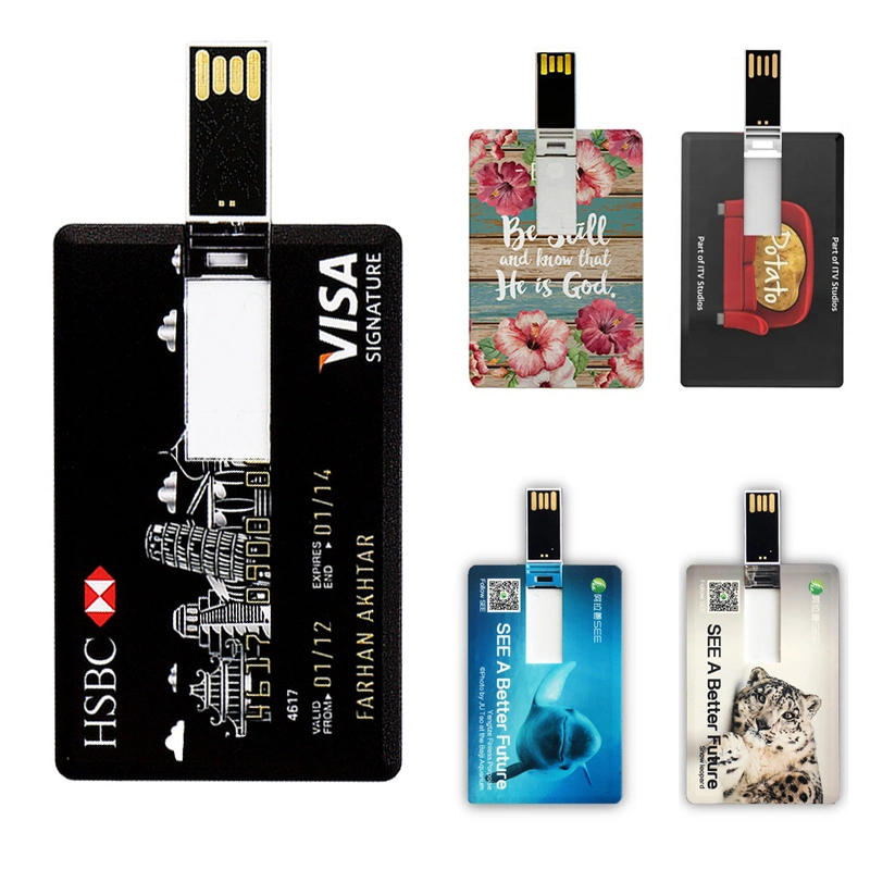 8GB 16GB 32GB Promotion Gift Business Card Shape Bank Card USB Flash Drive Name Card USB Pen Drive