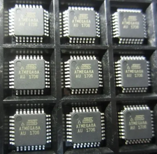 Circuiti integrati MCU 8 bit 16 MHz 8 KB Flash 32-Tqfp Serie AVR Microcontrollore integrato Chip IC Atmega8a-Aur