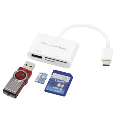 Lettore di schede SD USB-C 3 in 1, adattatore per scheda di memoria per fotocamera USB per il nuovo iPad PRO, Mac, Chromebook X